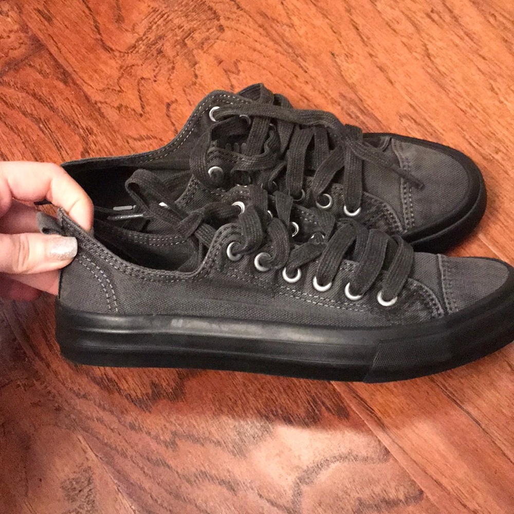 Converse style Charcoal Gray Shoes